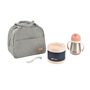 Beaba-On-The-Go-Mealtime-komplekt-Old-Pink