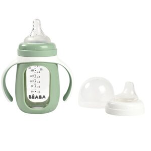 Beaba-klaasist-harjutustass-Sage-Green-2in11