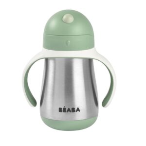 Beaba-roostevabast-terasest-joogipudel-Sage-Green