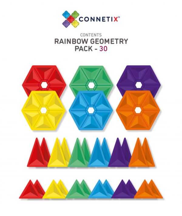Connetix-magnetklotsid-30-tk-Geometry-Pack-osad