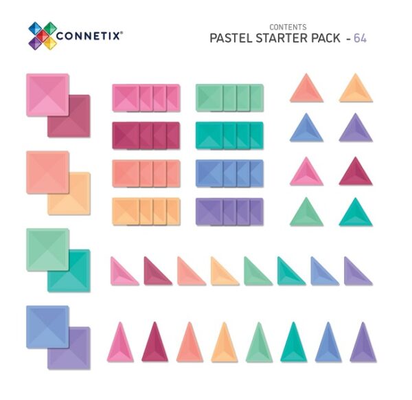 Connetix-magnetklotsid-64tk-Pastel-Starter-Pack1
