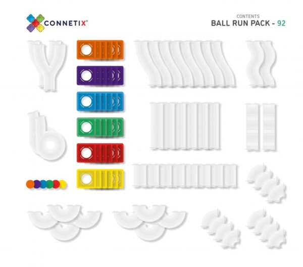 Connetix-magnetklotsid-92-tk-Piece-Ball-Run-Pack-osad