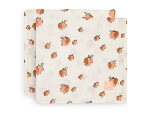 Jollein-muslinlinad-Peach-2-tk-115x115-cm