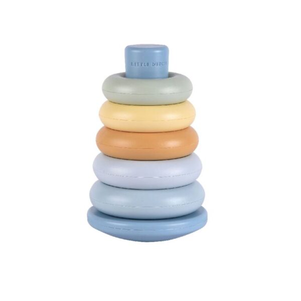 Little-Dutch-puramiid-plastikust-rongastega-Blue