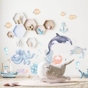 Seinakleebis-lastetuppa-Ocean-Animals-II2