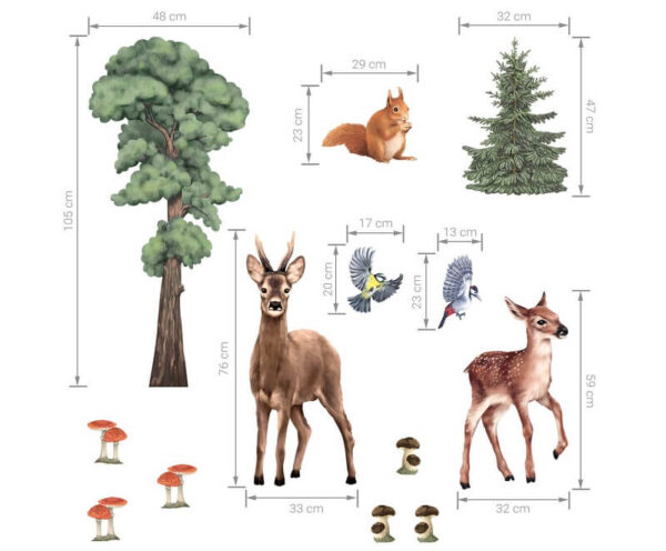 forest-animals-II-seinakleebis