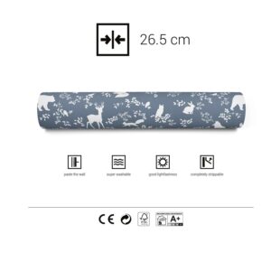 pastelowe-tapeet-forest-animals-blue