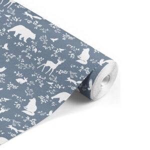 tapeet-forest-animals-blue-pastelowe-love
