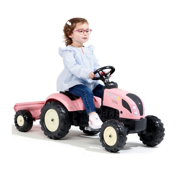 falk-pedaalidega-traktor-lastele-roosa
