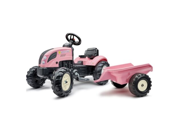 FALK-haagisega-traktor-lastele-roosa