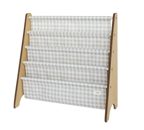 3-sprouts-laste-raamaturiiul-gingham-beige