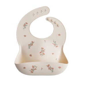 Mushie-silikoonist-pudipõll-mustriga-Pink-Flowers
