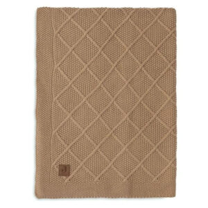 Jollein-beebitekk-75x100cm-Check-Knit-Biscuit