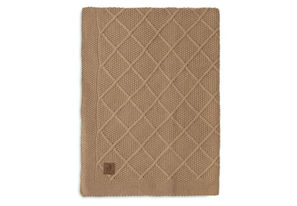 Jollein-beebitekk-75x100cm-Check-Knit-Biscuit
