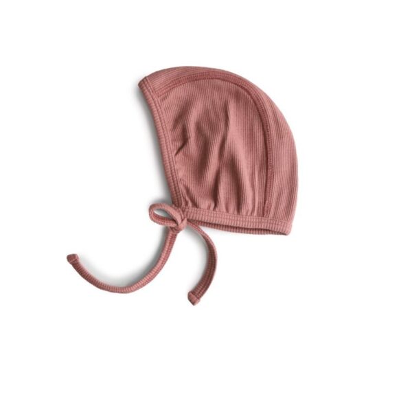 mushie-beebimuts_cedar_Melange_Mushie_Ribbed_Baby_Bonnet