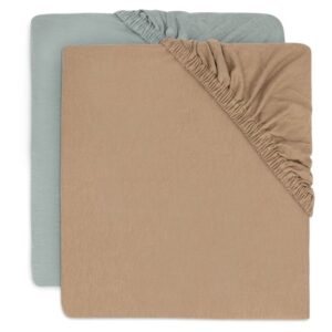 Jollein-beebi-voodilina-kummiga-Sea-Green-Biscuit-60x120cm-2tk