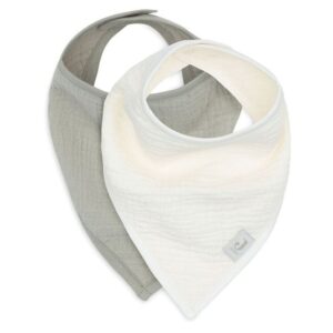 Jollein-musliinist-kaelarätik-Olive-Green-Oatmeal