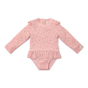 Little-Dutch-ujumistrikoo-pikkade-varrukatega-Sunny-Flowers-Pink