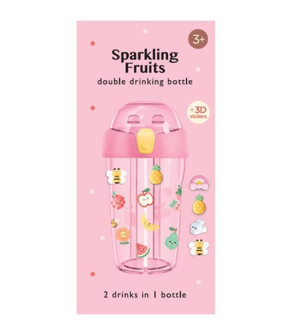 Petit-Monkey-kahe-kõrrega-joogipudel-Sparkling-fruits