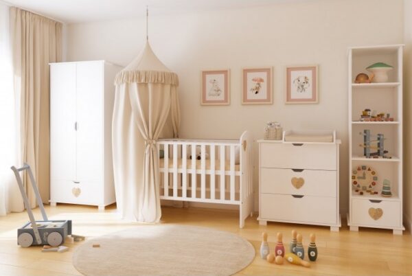 Baby cot Heart 2in1 60x120cm - Image 2