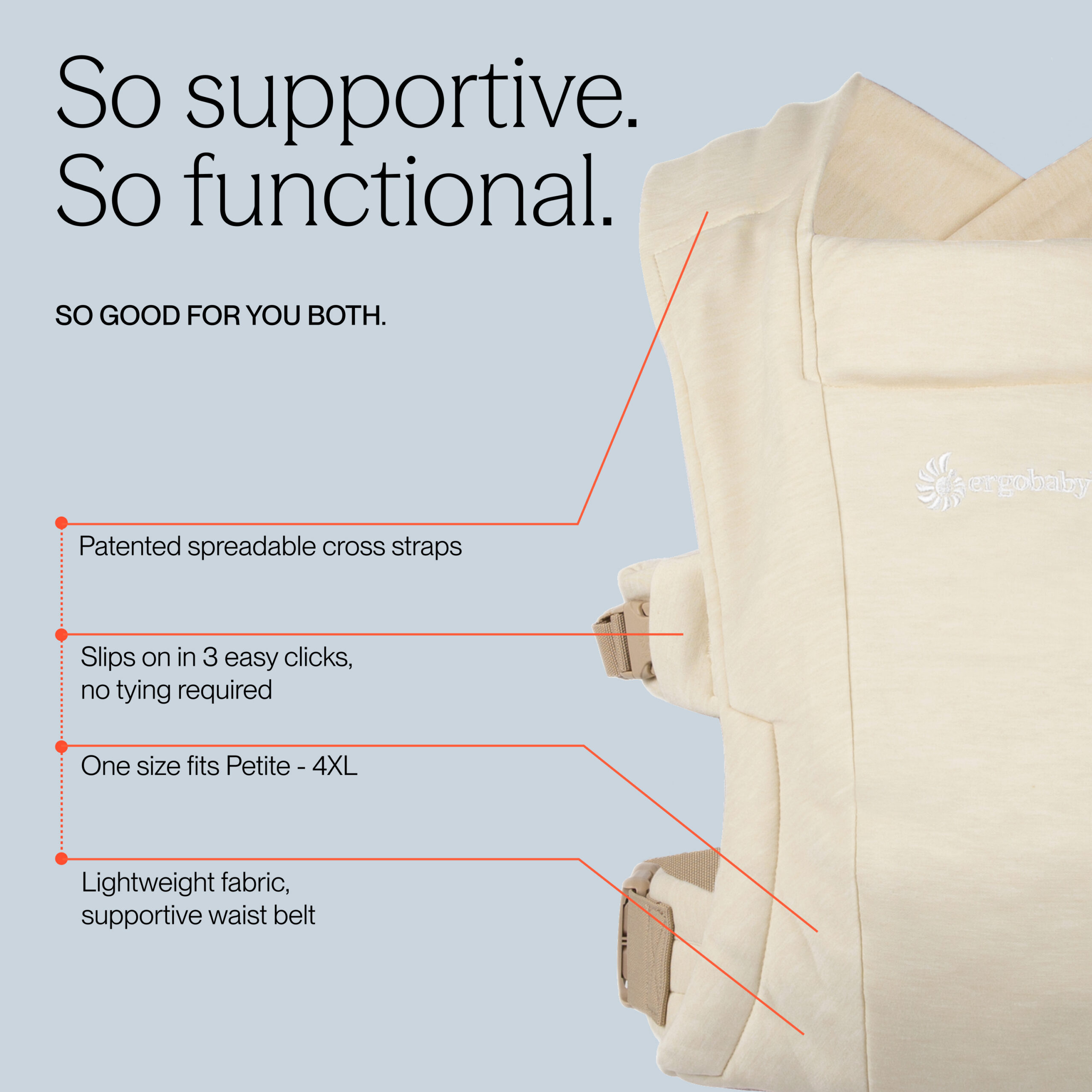 comfort, product features, embrace features