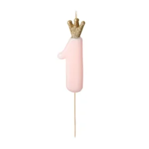 Sünnipäeva-küünal-number1-light-pink